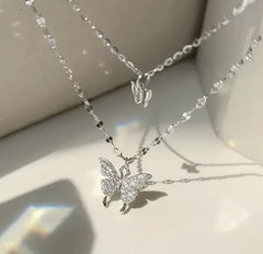 Crystal Heart Wings Pendant