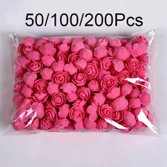 Valentine's Rose Head Decoration - 50 PCS