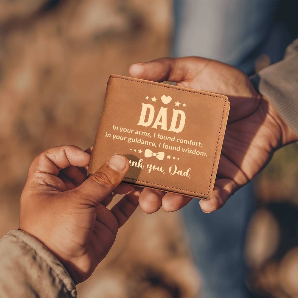 Leather Wallet - Dad In Your Arms