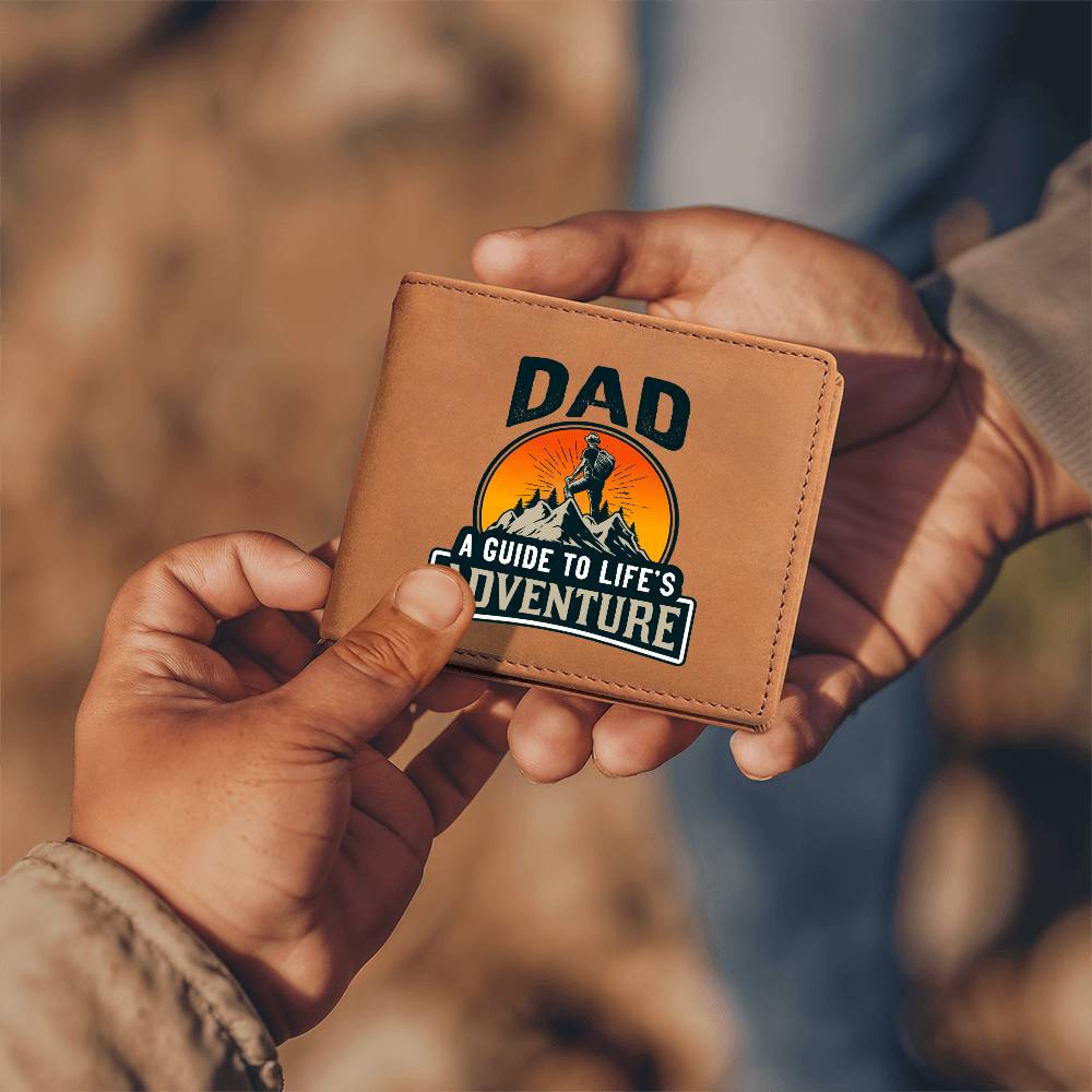 Leather Wallet - Dad A Guide To Life's Adventure