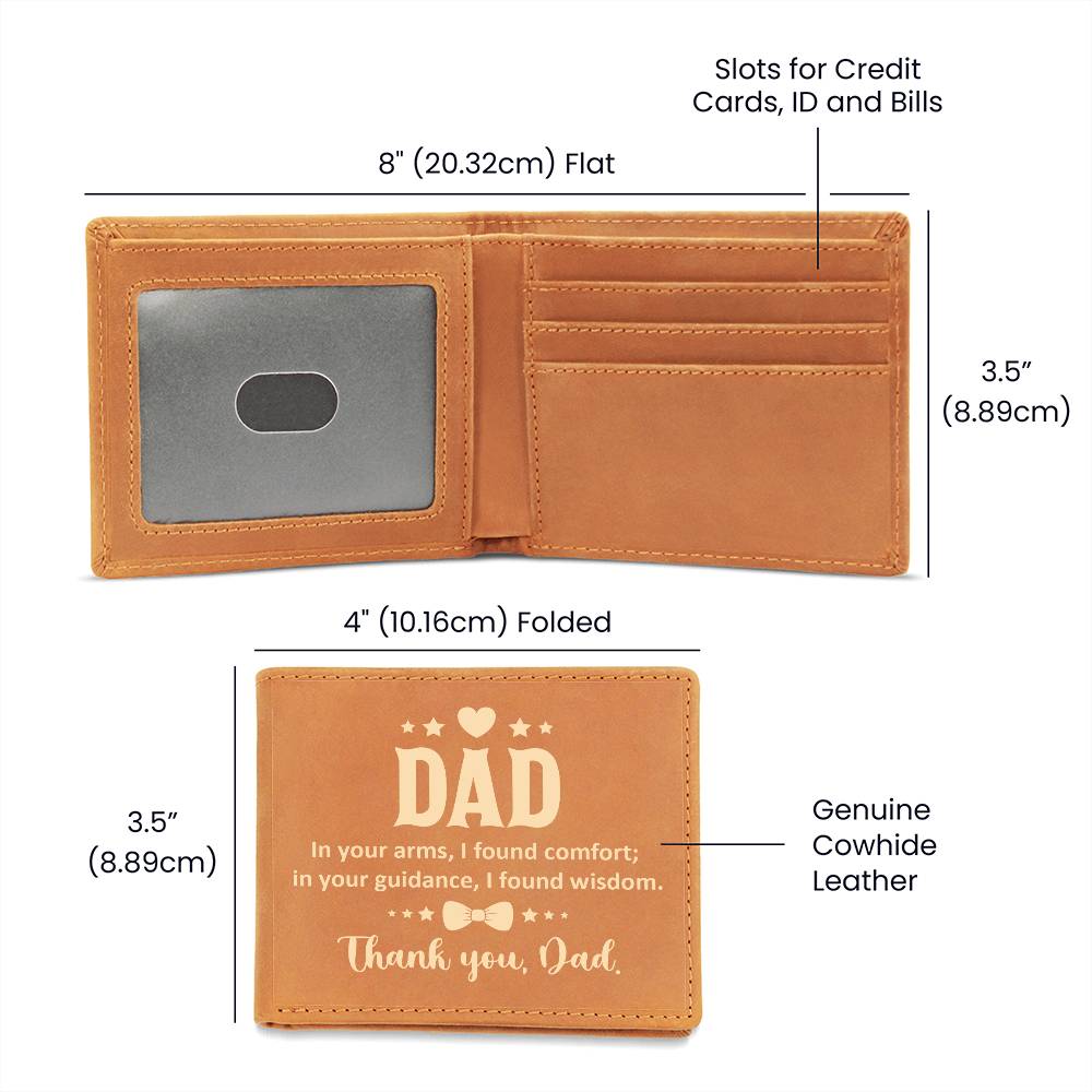 Leather Wallet - Dad In Your Arms