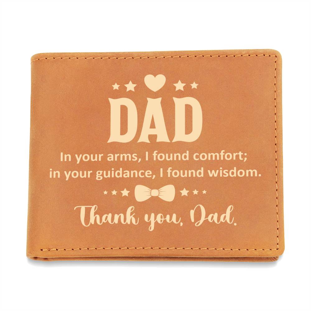 Leather Wallet - Dad In Your Arms