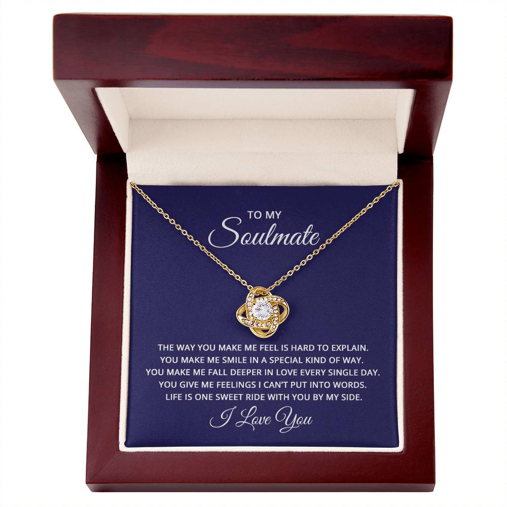 Love Knot Necklace with Soulmate card