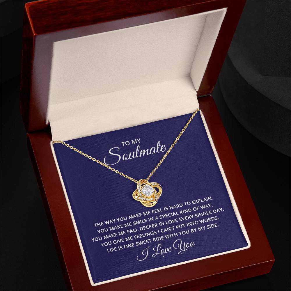 Love Knot Necklace with Soulmate card