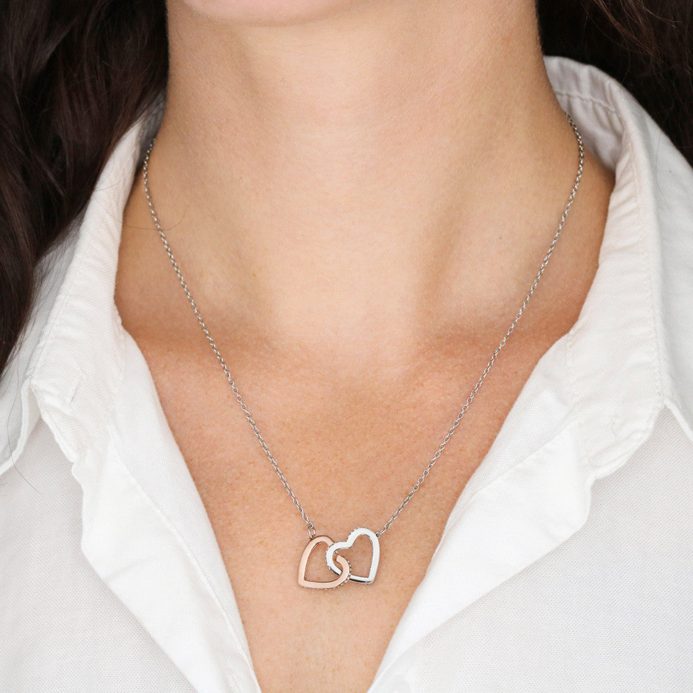 Interlocking Hearts Necklace - Dear Mom