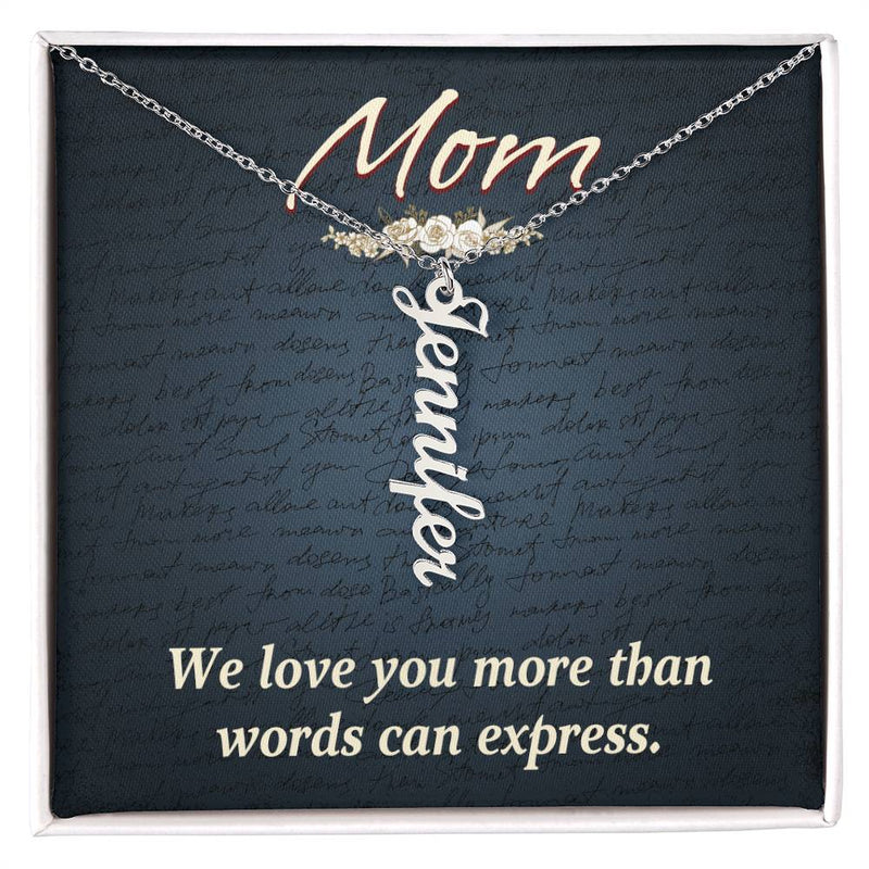 Multi Name Necklace - For Mom We Love You More Than Words