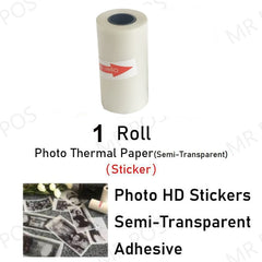 3 Rolls Thermal Paper Sticker Label