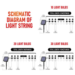 LED Solar String Waterproof Lights